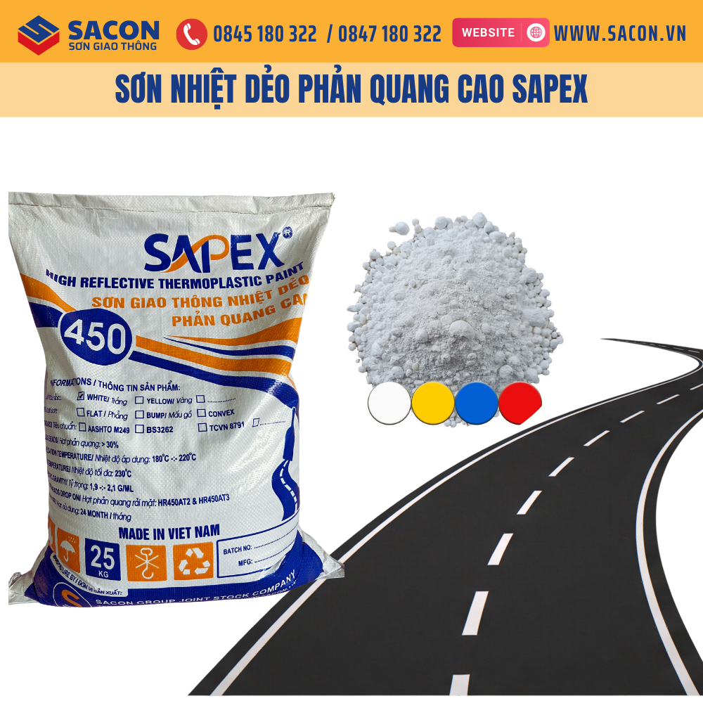Sơn nhiệt dẻo phản quang cao SAPEX