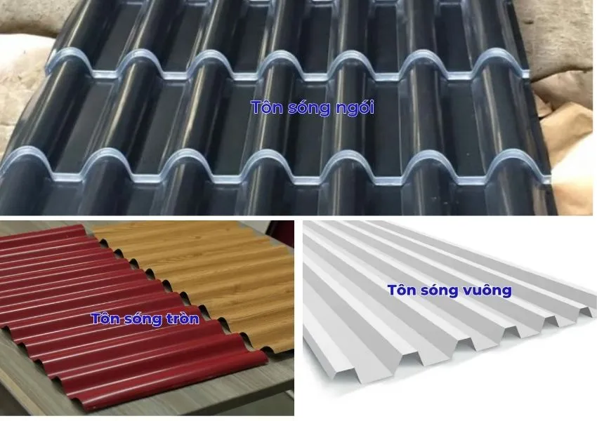 Các loại tôn sóng Các loại tôn sóng